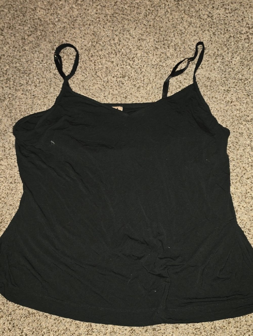 Soma Cool Nights Black Women's Adjustable Strap Shelf Bra Cami Xl